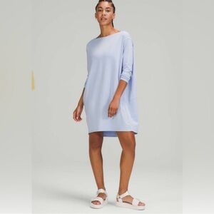 lululemon athletica Light Blue Back in Action Long Sleeve Dress
